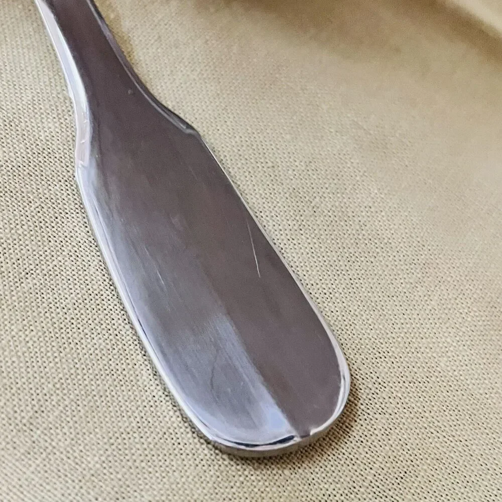 Sabatier 18/10 Stainless Pierced Tablespoon Serving Spoon Plain Fiddle Flatware